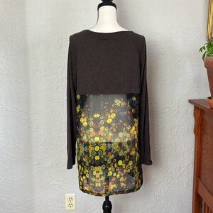 Isle by Melis Kozan Sheer Panel Back Knit Tunic